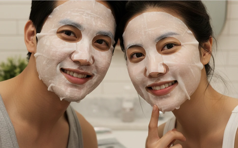 You mean I can apply a facial mask during the FIR session?